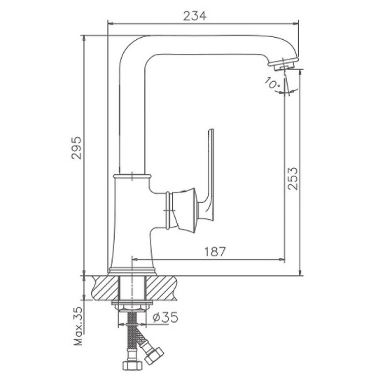 Смеситель для кухни Haiba HB70181-5 золото