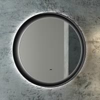 Зеркало круглое Stworki Гринстед 60 черное, с подсветкой